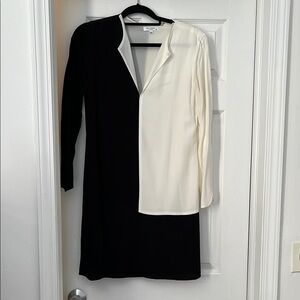 Black and White Colorblock Dress
